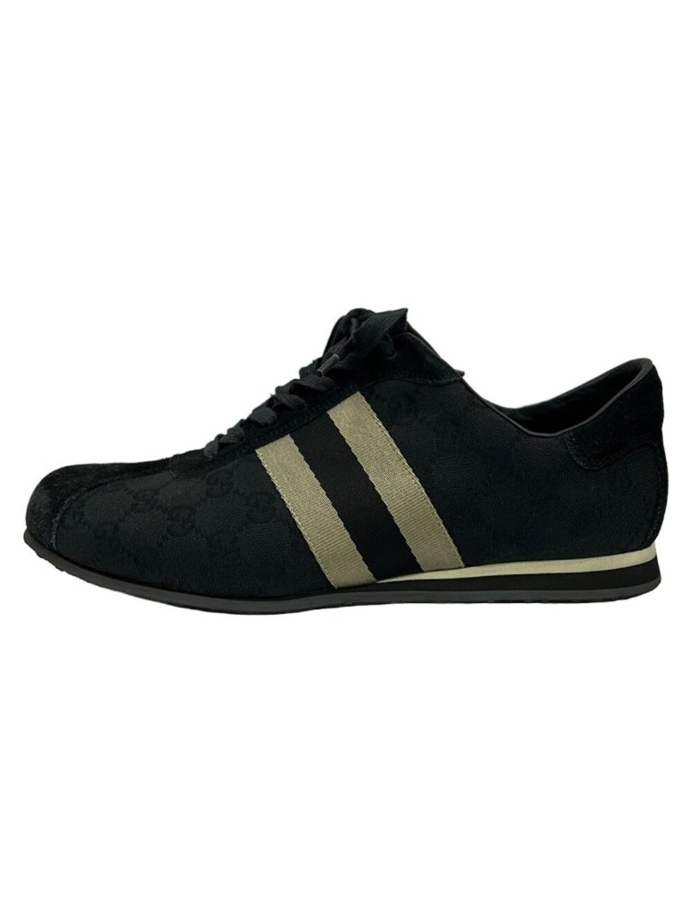 Gucci Sneakers Sherry Line GG Supreme Black Gold